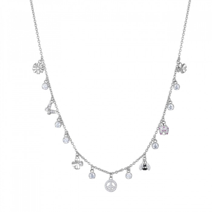 Collana Rosato con pendenti primavera in argento 925 Collezione Gaia RZGA01