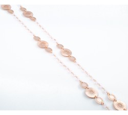 Collana lunga zirconi rosa in argento 925