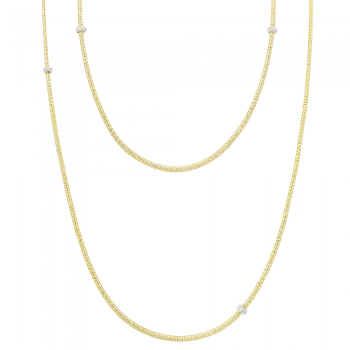 Collana Goa lunga con diamanti in oro 18Kt M4845GB Piero Milano