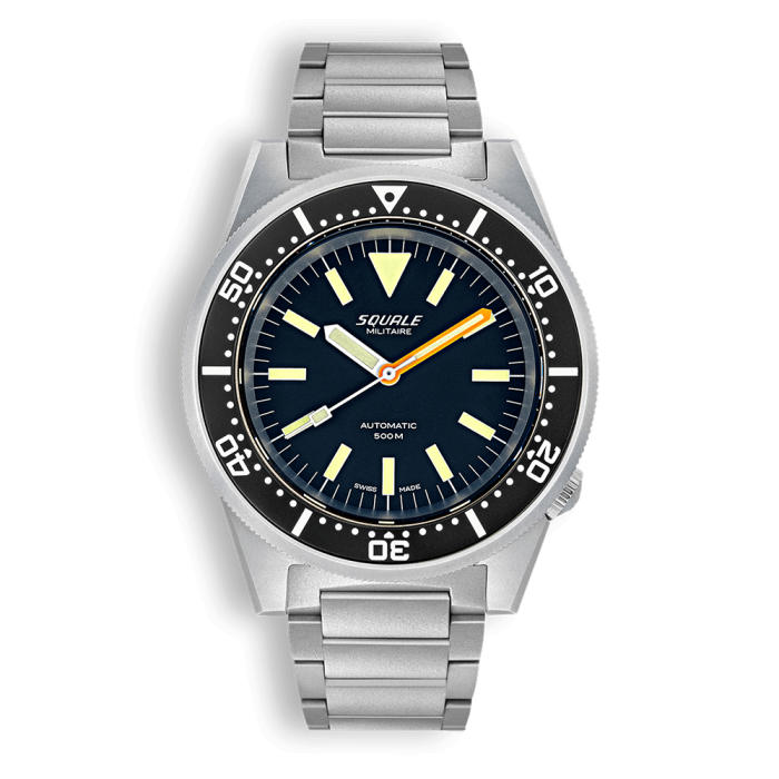 Squale 1521 Militaire Black Blasted Bracelet 1521MILBL.SQ20L