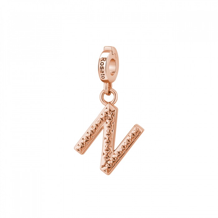Ciondolo Rosato Storie lettera N in argento 925 RZ092