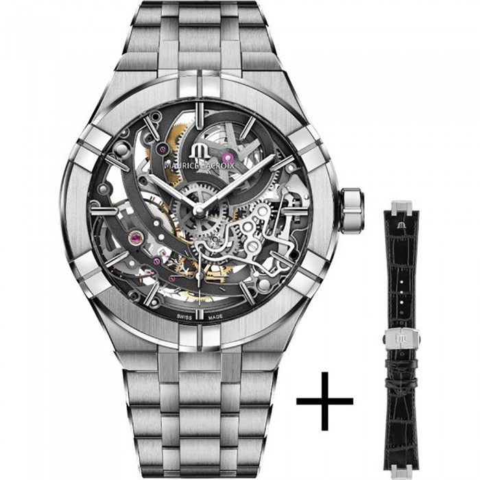Maurice Lacroix Aikon Skeleton AI6028‑SS002‑030‑2 – Cassa 45 mm, Design Scheletrato