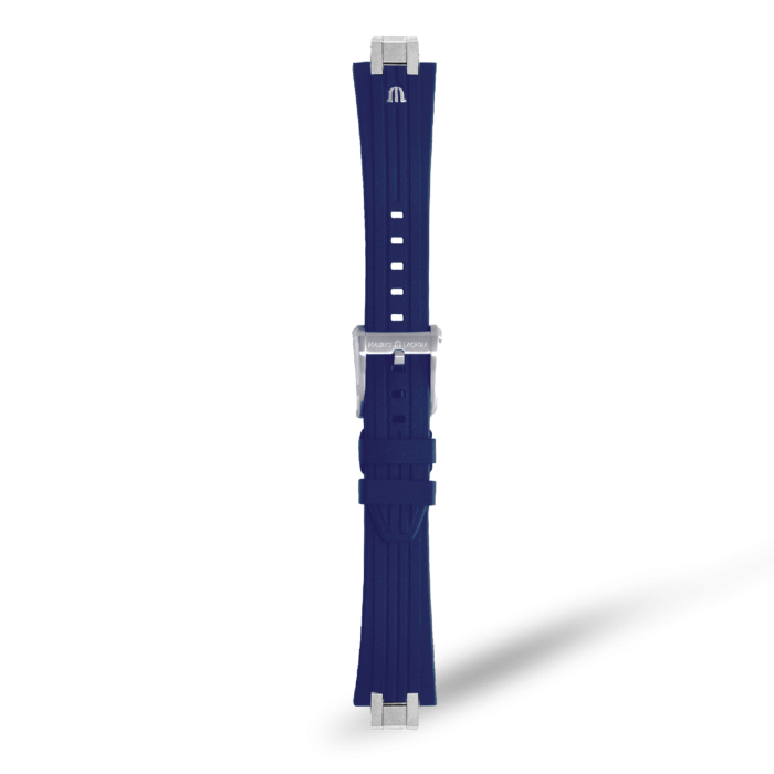 Cinturino in caucciù blu per MAURICE LACROIX ML822-005027