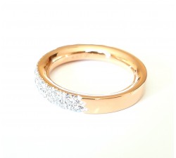 Anello Pavé Diamanti ct. 0,33 in oro 18Kt - DIENNECI GIOIELLI