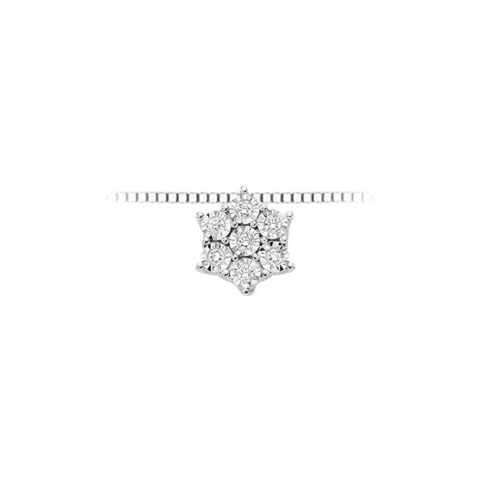 Pendente in oro bianco 18Kt con diamanti ct 0,04 LPF10518.004 DonnaOro Luce