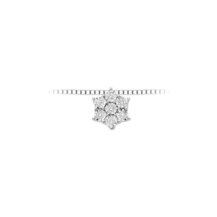 Pendente in oro bianco 18Kt con diamanti ct 0,03 LPF10518.003 DonnaOro Luce