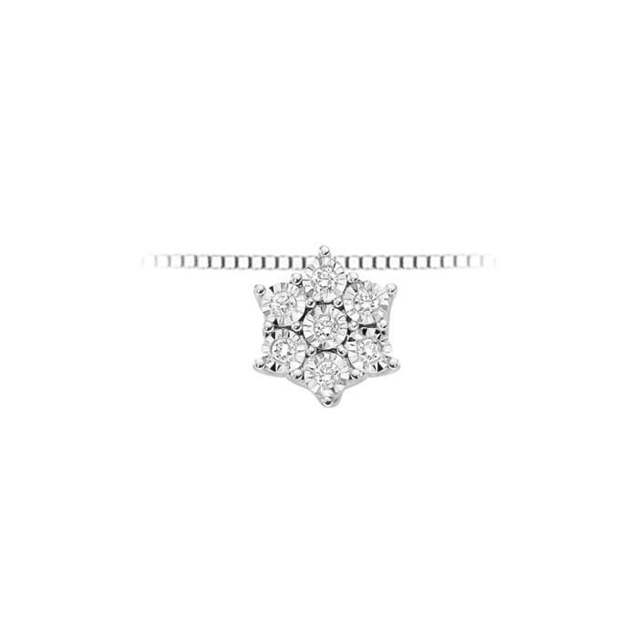 Pendente in oro bianco 18Kt con diamanti ct 0,05 LPF10518.005 DonnaOro Luce