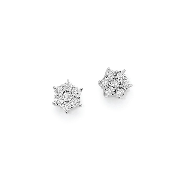 Orecchini in oro bianco18Kt con diamanti ct 0,06 LOF10519.006 DonnaOro Luce