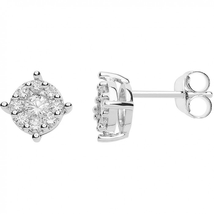 Orecchini in Oro 18Kt e Diamanti collezione Rose di Diamanti ORB 1065 COMETE GIOIELLI