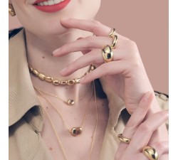 Collana in argento 925 dorato media Boule 703YHW3881000-6454 UNOAERRE