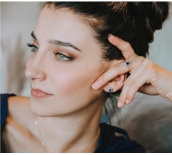 Orecchini in Oro 18Kt Diamanti e Zaffiri ovali ORB 1022 COMETE GIOIELLI
