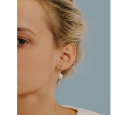 Orecchini in Oro 18Kt Diamanti e Perle ORP 715 COMETE GIOIELLI