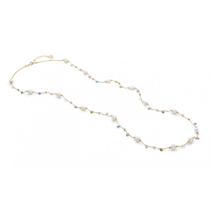 Collana Argento 925‰ con cristalli multicolor e Perle Acquadolce GLA 275 COMETE GIOIELLI