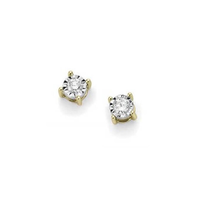 Orecchini in oro giallo 18Kt punto luce con diamante LOL11842.004 DonnaOro Luce