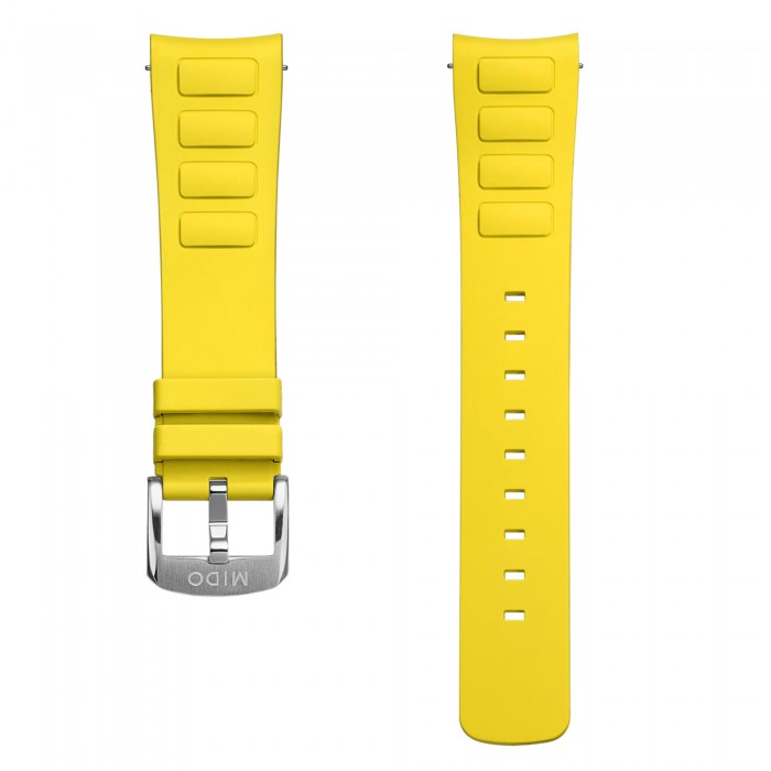 Cinturino in gomma giallo per MIDO Multifort tv big date M852019019