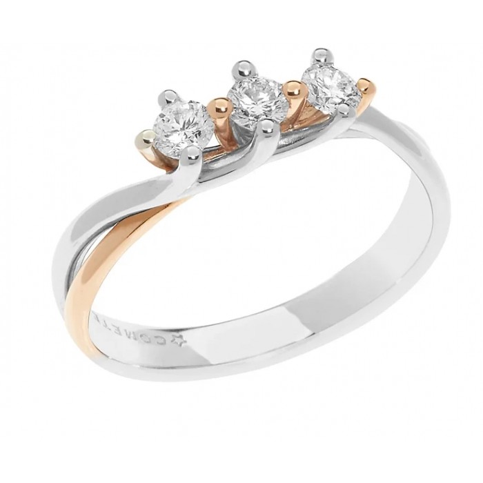 Trilogy Bicolore in Oro 18Kt e Diamanti ANB 2590 COMETE GIOIELLI