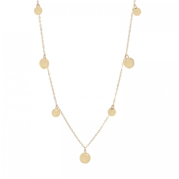 Girocollo in oro giallo 9Kt con charm a cerchio KAGZ 002 Ambrosia
