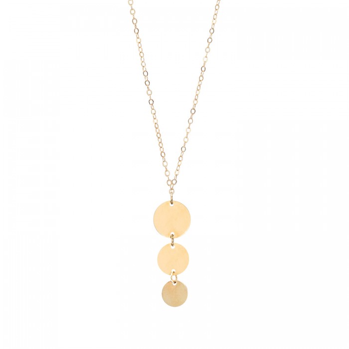 Girocollo in oro giallo 9Kt con pendente a cerchi KAGZ 005 Ambrosia