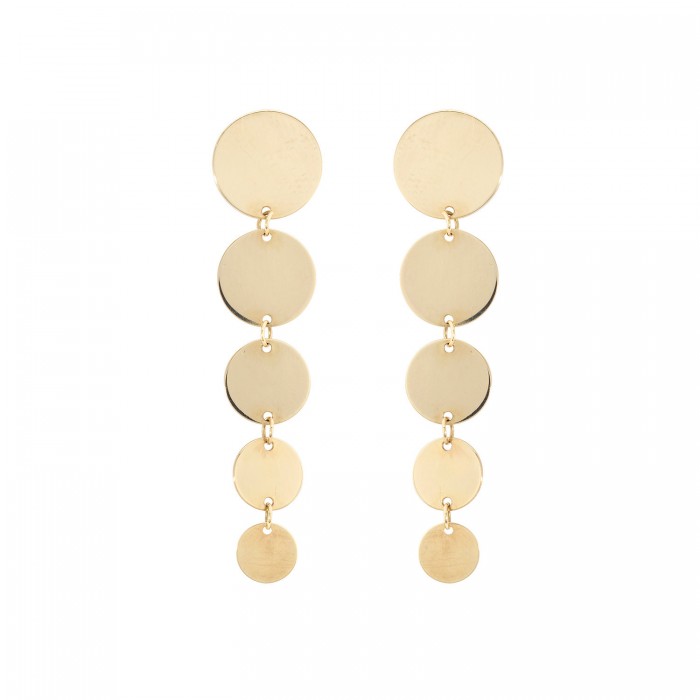 Orecchini in oro giallo 9Kt con cerchi pendenti KAOZ 001 Ambrosia