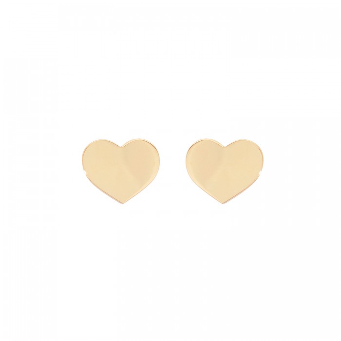 Orecchini a lobo in oro giallo 9Kt con cuore KAOZ 003 Ambrosia