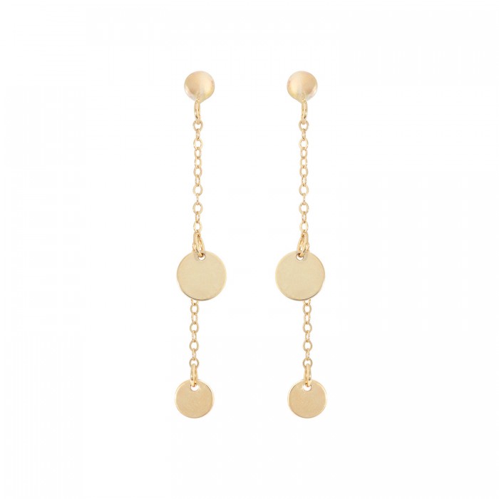 Orecchini pendenti in oro giallo 9Kt con cerchi KAOZ 006 Ambrosia