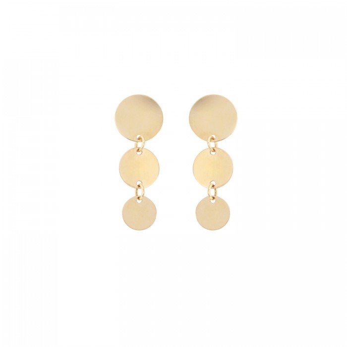 Orecchini pendenti in oro giallo 9Kt con cerchi a cascata KAOZ 007 Ambrosia