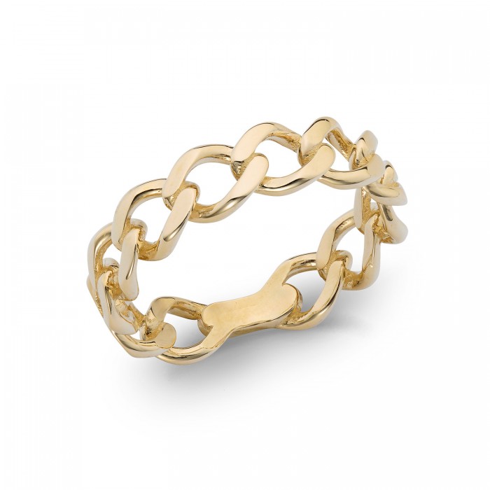 Anello in oro giallo 9Kt a catena KAAZ 005 Ambrosia