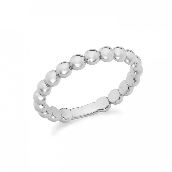 Anello in oro bianco 9Kt con sfere grandi KAAZ 017 Ambrosia