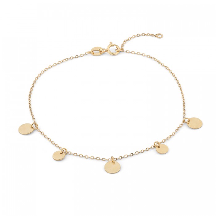 Bracciale in oro giallo 9Kt con charm a cerchio KABZ 002 Ambrosia