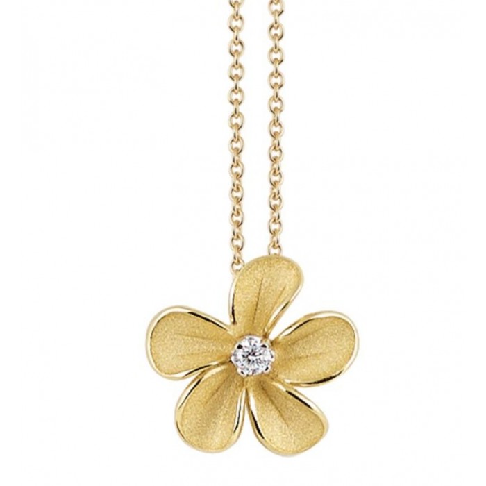 Pendente Cherry Bloom in oro yellow sunrise 18Kt con diamante GPE3770U Annamaria Cammilli
