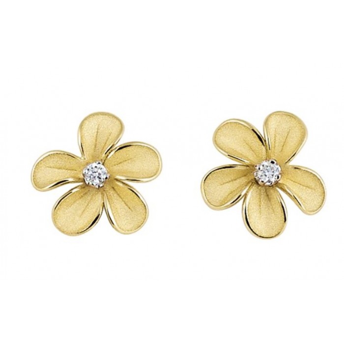 Orecchini Cherry Bloom con diamanti in oro yellow sunrise 18Kt GOR3766U Annamaria Cammilli