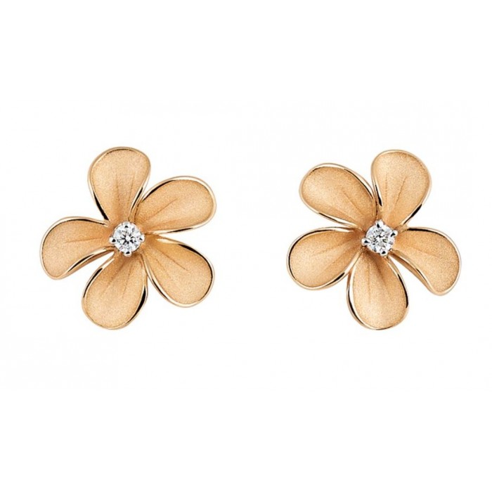 Orecchini Cherry Bloom con diamanti in oro orange apricot 18Kt GOR3767J Annamaria Cammilli