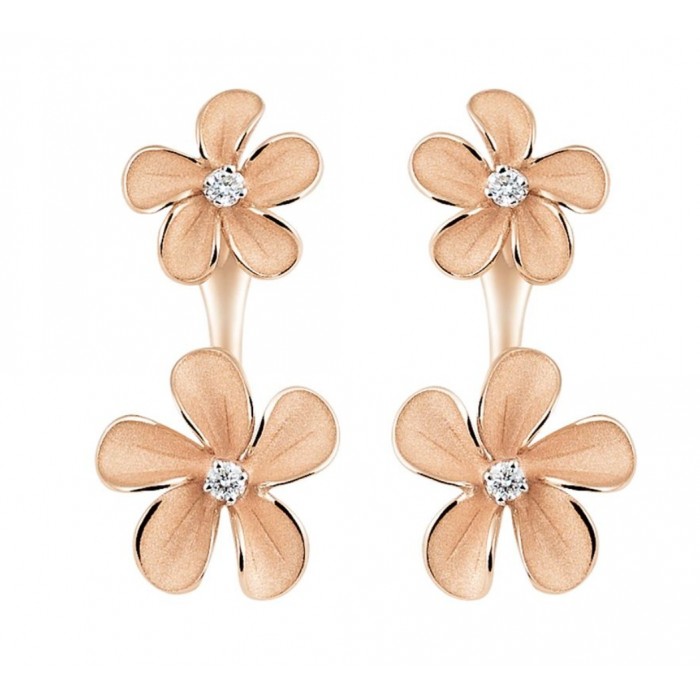 Orecchini Cherry Bloom con diamanti in oro orange apricot 18Kt GOR3769P Annamaria Cammilli