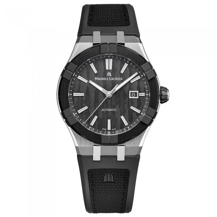Maurice Lacroix Aikonic Automatic 43 mm AC6008‑SSL20‑330‑2 – Quadrante Carbonio, Ghiera Ceramica