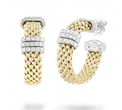 orecchini Piero Milano Rio M6105RB3 oro giallo e bianco diamanti titanio