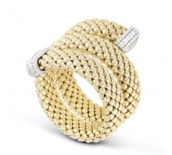 anello Piero Milano Rio M6112AB3 oro giallo e bianco diamanti