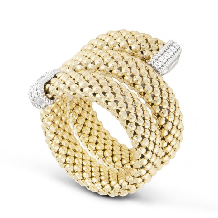 Anello Rio diamanti in oro giallo 18Kt M6112AB3 Piero Milano Gioielli