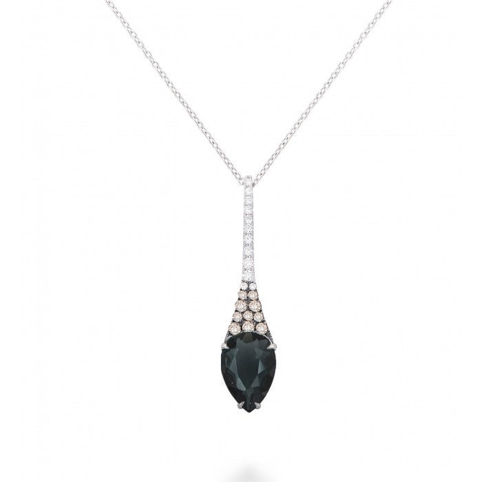 Pendente Iride con diamanti e Topazio Blue London in oro 18Kt R5367GB2TBW Piero Milano Gioielli