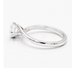 Anello Solitario Valentine con Diamante 0,90 ct Oro Bianco 18 kt - DIENNECI GIOIELLI