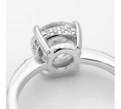 Anello Solitario con Diamante 2,36 ct Oro Bianco 18 kt - DIENNECI GIOIELLI