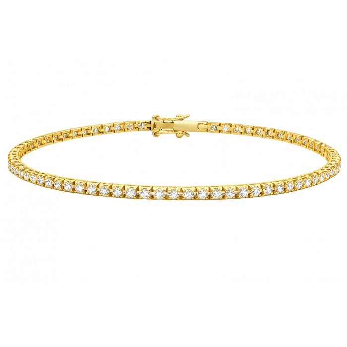 Bracciale Tennis con diamanti in oro giallo 18Kt LB12701.048 DonnaOro Jewels