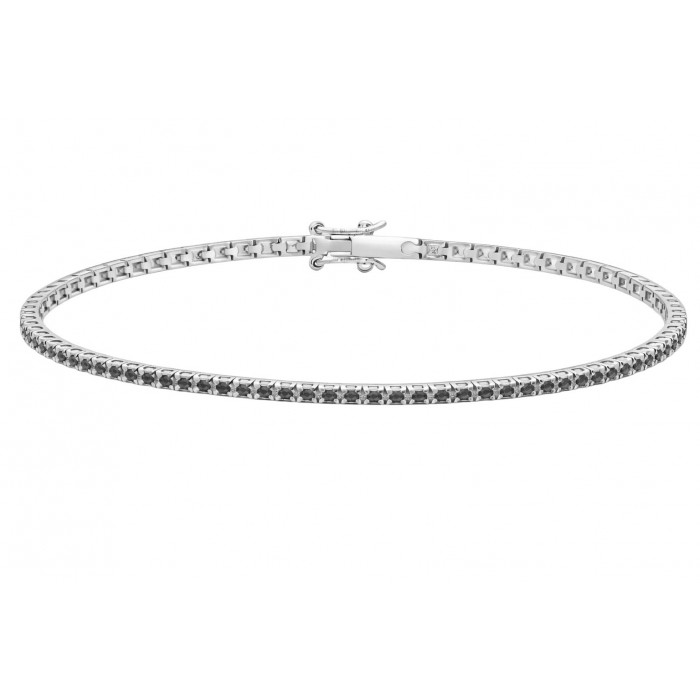 Bracciale Tennis con diamanti neri in oro bianco 18Kt LBF12703.060 DonnaOro Jewels