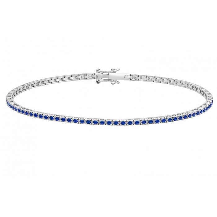 Bracciale Tennis con zaffiri in oro bianco 18Kt LBZ12645.061 DonnaOro Jewels