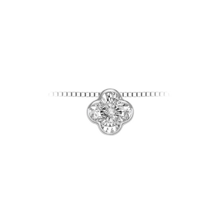 Pendente fiore in oro giallo 18Kt con diamante taglio brillante LPF11293.001 DonnaOro Luce