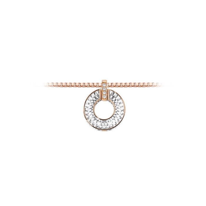 Pendente cerchio in oro giallo 18Kt con diamante taglio brillante LPF11292.001 DonnaOro Luce