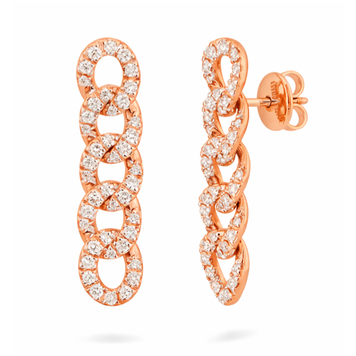 Orecchini Groumette con diamanti in oro 18Kt C0793RB Piero Milano Gioielli