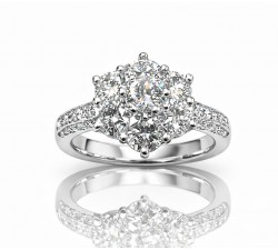 anello diamanti oro bianco 18kt 2,48 carati