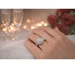 anello diamanti indossato