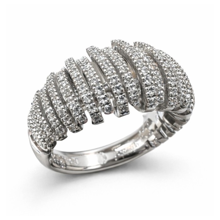 Anello a gradini con Diamanti 0,84 ct in oro 18Kt - DIENNECI GIOIELLI