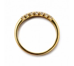 Anello Fedina rivière 7 diamanti Ct.0,35 in oro 18Kt - DIENNECI GIOIELLI